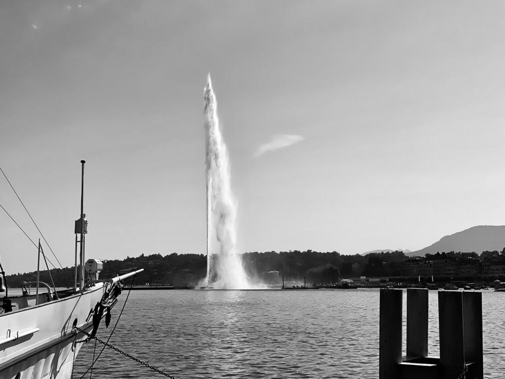 Masts on Lake Geneva beside the Jet d’Eau